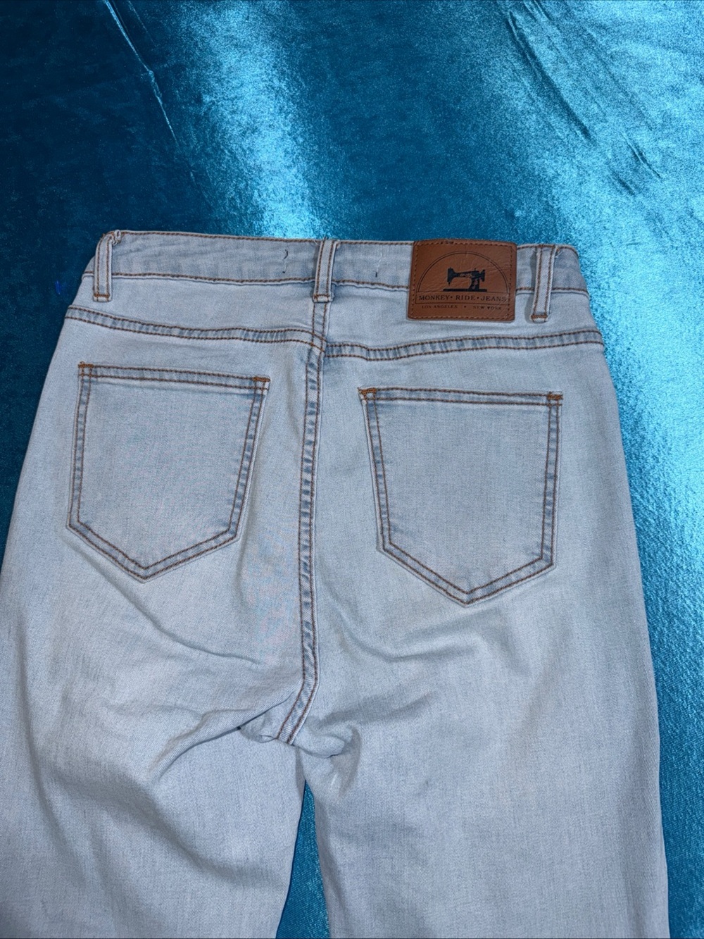Monkey Ride Jeans Original Vintage Light Wash Jeans - Blue